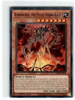 Yu-Gi-Oh! Kumongous The Sticky String Kaiju Common SDBT-EN010 Lightly Played 1st - Image 1