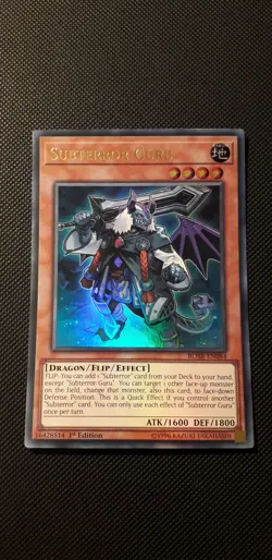 Yu-Gi-Oh! Subterror Guru, BLHR-EN084, Ultra Rare, 1. Edition, Englisch, NM - Image 1
