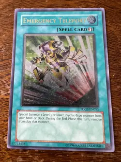 Emergency Teleport TDGS-EN053 The Duelist Genesis Unlimited Ultimate Rare LP - Image 1