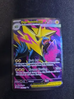Pokemon TCG Mega Manectric EX 158/132 Mega Evolution Full Art Ultra Rare - Image 1