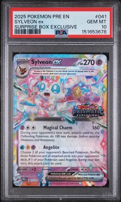 PSA 10 SYLVEON ex #041 (STAMPED) - 2025 POKEMON PRE EN-PRISMATIC EVOLUTIONS - Image 1