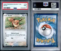 Pokemon TCG 2025 Holiday Calendar Eevee #133 PSA 9 MINT - Image 3