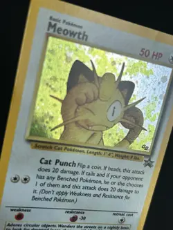 Pokemon TCG Meowth 10/53 Wotc Promo Holo LP/MP - Image 3