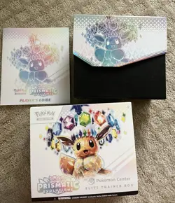 Opened Prismatic Evolutions Pokemon Center ETB for Display W Accessories - Image 4