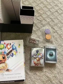 Opened Prismatic Evolutions Pokemon Center ETB for Display W Accessories - Image 5