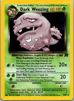 Pokemon TCG Dark Weezing 14/82 Team Rocket Holo D - Image 1