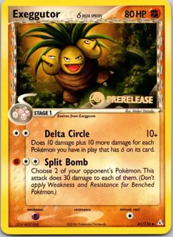 Exeggutor Delta Species 41/110 Prerelease Stamped Holon Phantoms Pokemon NM - Image 1