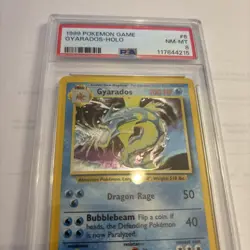 1999 POKEMON BASE SET UNLIMITED #6 GYARADOS-HOLO PSA 8 - Image 3