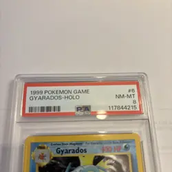 1999 POKEMON BASE SET UNLIMITED #6 GYARADOS-HOLO PSA 8 - Image 4