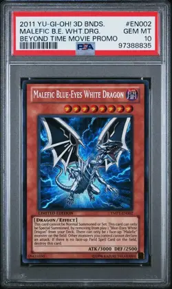 Yu-Gi-Oh! Malefic Blue-Eyes White Dragon Secret Rare Card YMP1-EN002 PSA 10 - Image 1