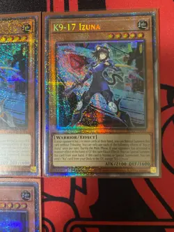 YuGiOh 3x K9-17 Izuna&1x K9-00 Lupis (Starlight Rare) JUSH-EN031&EN034 1st Ed NM - Image 4