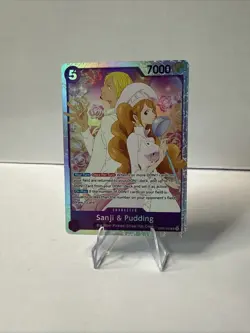 One Piece Sanji & Pudding Anime 25th Collection Super Rare Foil - Image 1