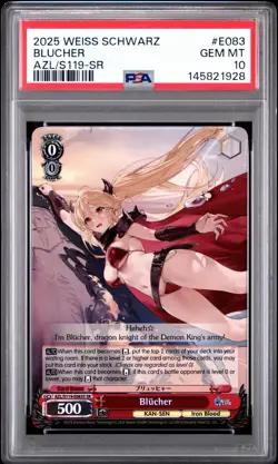 PSA 10 Blucher S119-E083S SR Weiss Schwarz Azur Lane Vol 2 English - Image 1