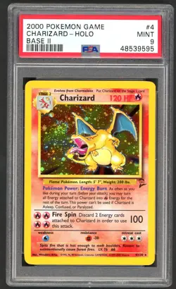 Pokemon Cards - PSA 9 Charizard 4/130 - Base Set 2 Holo - MINT - PSA9 - Image 1