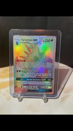 Pokemon TCG Tyranitar GX Lost Thunder Holo Card 223/214 Secret Ultra Rare GMT - Image 1