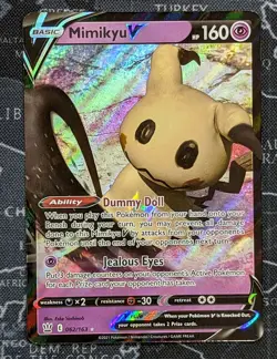 Mimikyu V - 62/163 - Ultra Rare Pokemon TCG Card Near Mint - Image 1