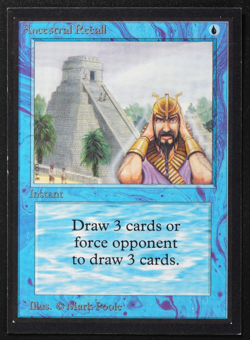 Ancestral Recall Power 9 Magic Card International Collectors' Edition ICE MTG - Image 1