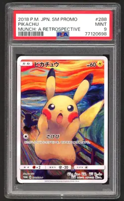 Pokemon Cards - PSA 9 Pikachu 288/SM-P - Munch Japanese SM Promo - MINT - Image 1