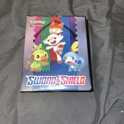 Pokemon Sword Shield Oversized Jumbo Card Binder 12 DAMAGED jumbo card included - Image 1