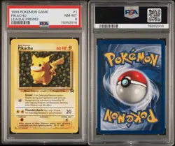 1999 Pokemon TCG Pikachu Card Ivy, Pokemon League Black Star Promo #1, PSA 8 - Image 3