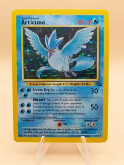 Articuno Holo Rare Fossil 2/62 Pokemon Card - WOTC 1999 - Image 1