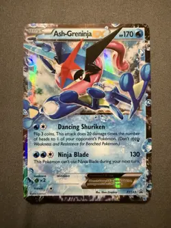 Pokemon - Ash-Greninja EX Blackstar Promos Holo Card XY133 2016 - Image 1