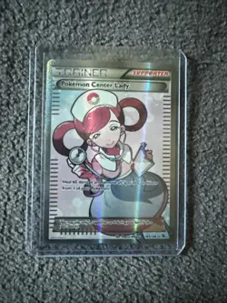 Pokemon Center Lady Flashfire Holo Full Art Ultra Rare Card 105/106 - Image 1