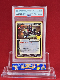 2021 Pokemon Celebrations GRENINJA Gold Star Promo Card SWSH144 Fresh PSA 8 - Image 1