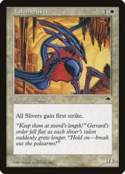 Talon Sliver SP Tempest MTG Magic the Gathering White English Card - Image 1