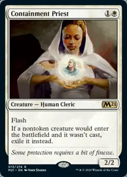 MTG CONTAINMENT PRIEST FOIL EXC - SACERDOTESSA DEL CONTENIMENTO - M21 EN - Image 1