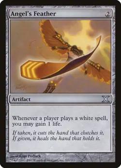 Carta MTG-Angel's Feather-Decima Edizione-N.311-EN-EX-Uncommon Foil - Image 1