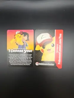 LOT 2 Pokemon Center & I Choose You Cards From Ash's Pikachu I Choose You Promo - Image 1