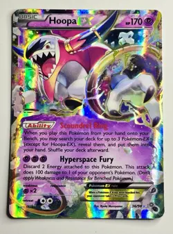 Hoopa EX - 36/98 - Pokemon Ancient Origins XY Ultra Rare Card LP - Image 1
