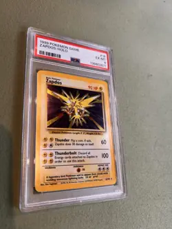 1999 Pokemon TCG Zapdos Holo Rare Card Base Set 16/102, PSA 6 - Image 2
