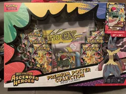 Pokemon TCG Ascended Heroes Premium Poster Collection Mega Lucario EX IN HAND - Image 1