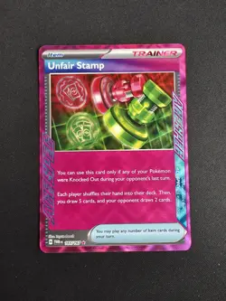 Unfair Stamp 165/167 Sv06 Twilight Masquerade Ace Holo Pokemon TCG - Image 1