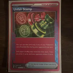 Unfair Stamp 165/167 Sv06 Twilight Masquerade Ace Holo Pokemon TCG - Image 1