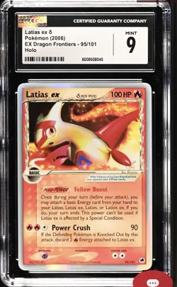CGC 9 Latias ex (Delta Species) 95/101 Pokemon Dragon Frontiers Holo Ultra Rare - Image 1