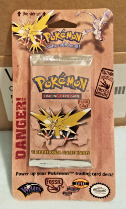 1999 Pokemon Fossil Blister Pack - Factory Sealed (Unopened) WOTC Zapdos - Image 1