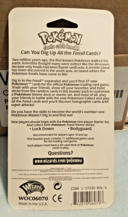1999 Pokemon Fossil Blister Pack - Factory Sealed (Unopened) WOTC Zapdos - Image 3