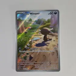Pokemon Paldean Wooper 102/094 Phantasmal Flames Illustration Rare Holo 60 HP T… - Image 1