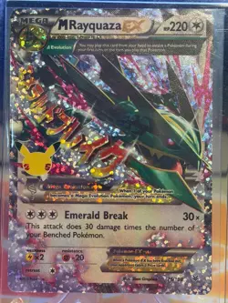 Pokemon TCG M Rayquaza EX 76/108 Celebrations Classic Collection NM Condition - Image 1