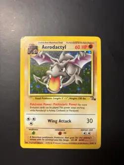 Wizards of the Coast Aerodactyl Fossil 1/62 Holo 1999 60HP Pokemon Rare - LP - Image 1