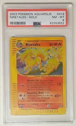 1x V0145: 2003 Ninetales - Aquapolis - H19/H32 - Holo - Aquapolis - PSA: 8: NM- - Image 1