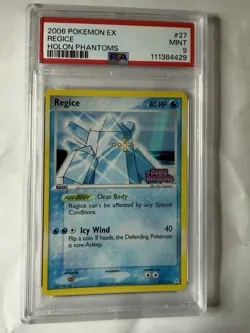 PSA 9🔥REGICE🔥😎 EX 2006 Pokemon Holon Phantoms Reverse Holo - Image 1