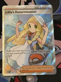Lillie's Determination 169/132 Me01: Mega Evolution Holo NM Foil Pokemon TCG - Image 1