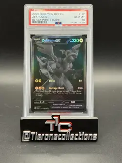 2025 POKEMON BLK EN-BLACK BOLT BLACK WHITE RARE #172 ZEKROM EX PSA 10 - Image 1