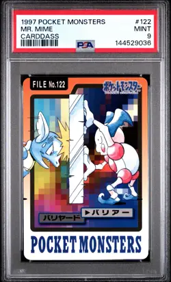 PSA 9 2026 CERT MR. MIME 1997 POCKET MONSTERS CARDDASS #122 - Image 1