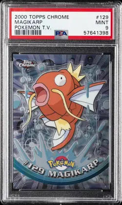 2000 TOPPS CHROME POKEMON T.V. #129 MAGIKARP PSA 9 - Image 1