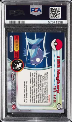 2000 TOPPS CHROME POKEMON T.V. #129 MAGIKARP PSA 9 - Image 2